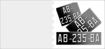 Plaques Collection noires en Aluminium