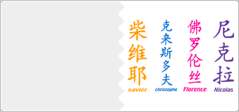 Stickers prenoms chinois